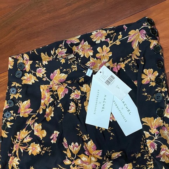 ANTHROPOLOGIE Kachel Della Floral WideLeg Trousers - Picture 8 of 8
